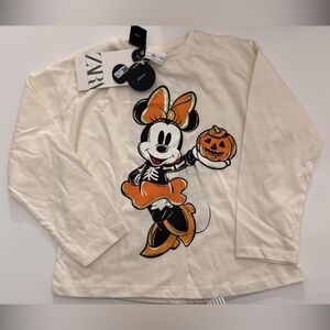 Zara LS T-Shirt with Minnie and Snoopy Holidays